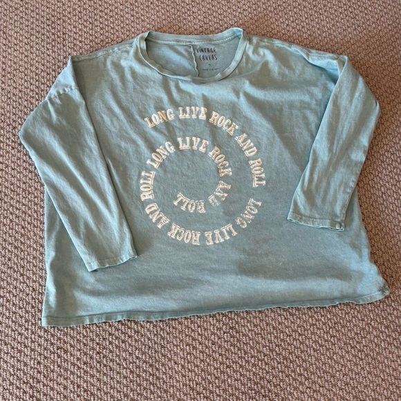 Vintage Blue Boxy 3/4 Sleeve Sweatshirt - Picture 2 of 5